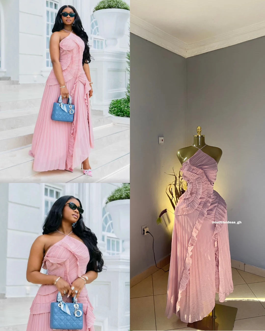 Elegant Chiffon Long Dress — premium women's fashion at O & I Label